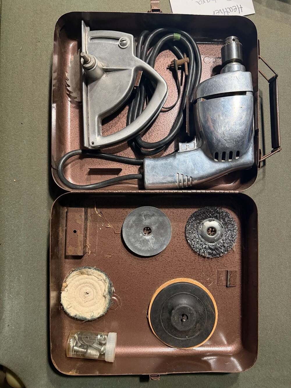 Cummins Portable Tools Electric Drill And Saw Attachment Kit Vintage Case